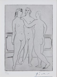 Le Collier (El collar) - Punte seco sobre papel, edición firmada 38/50, 1923