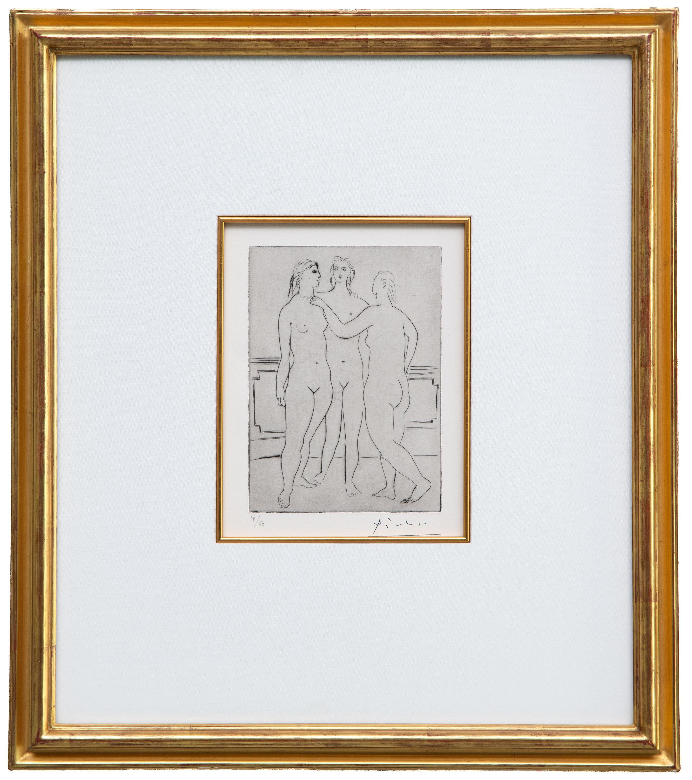 Pablo Picasso Nude Print - Le Collier (The Necklace) - Drypoint on Paper, Signed Edition 38/50, 1923