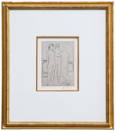 Le Collier (El collar) - Punte seco sobre papel, edición firmada 38/50, 1923