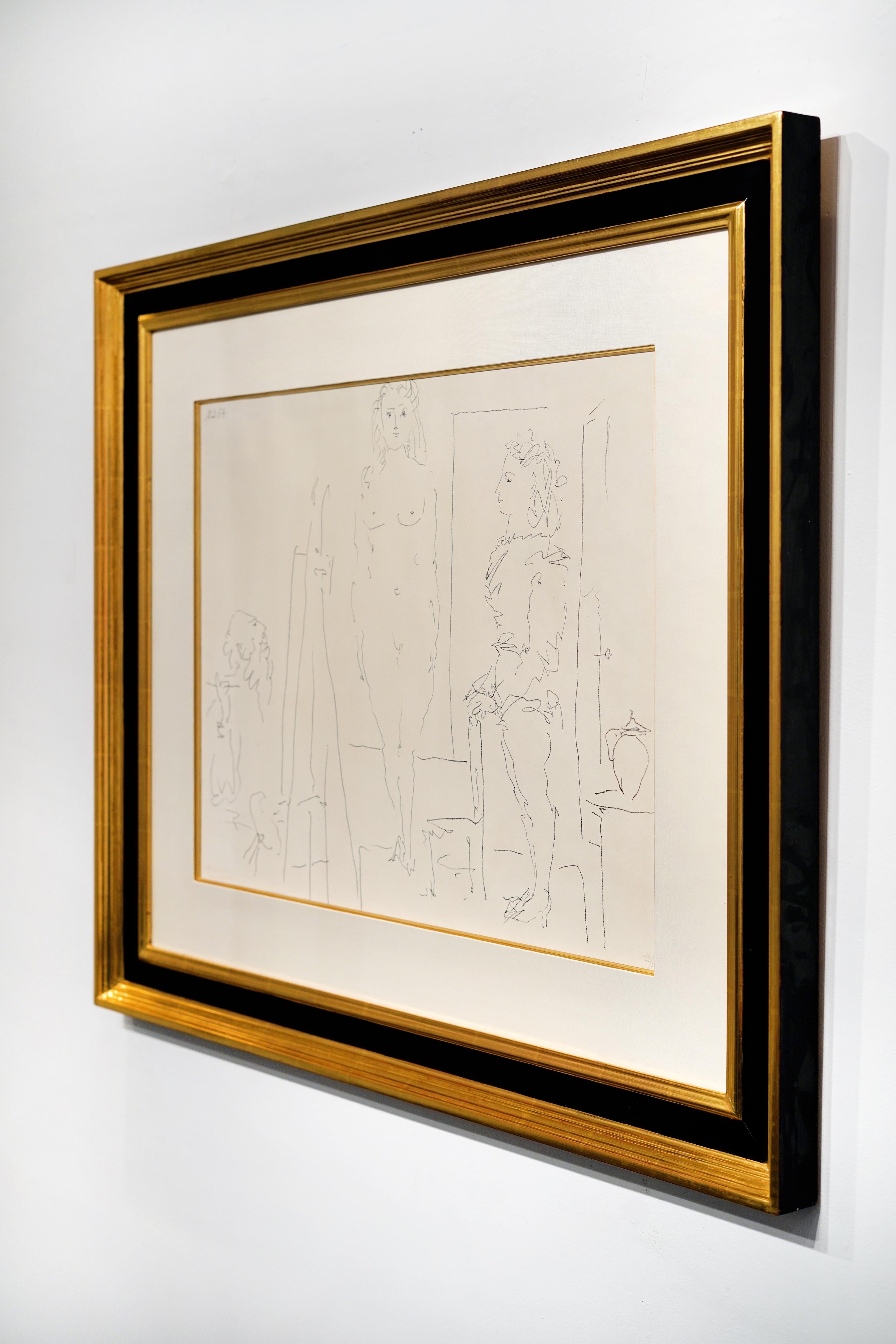 Artiste :  Picasso, Pablo
Titre :  Le Deux Modeles
Date :  1954
Moyen :  Lithographie sur papier Arches filigrané
Sans cadre Dimensions :  19.5
