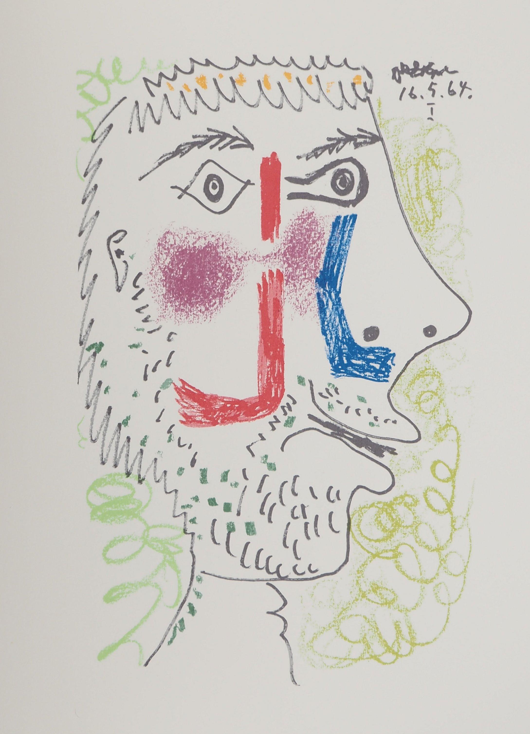 Le Goût du Bonheur : The long haired man - Lithograph - Print by Pablo Picasso
