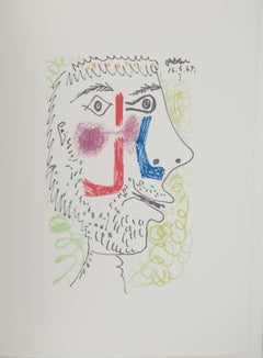 Le Goût du Bonheur : The long haired man - Lithograph