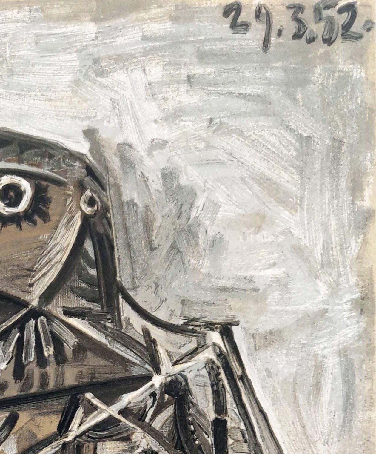 Pablo Picasso (1881-1973) - Le Hibou

Lithograph from 1954.

Dimensions of work: 35 x 26.5 cm.

Publisher: Éditions Cercle d'Art, Paris.

The work is in Excellent condition.
