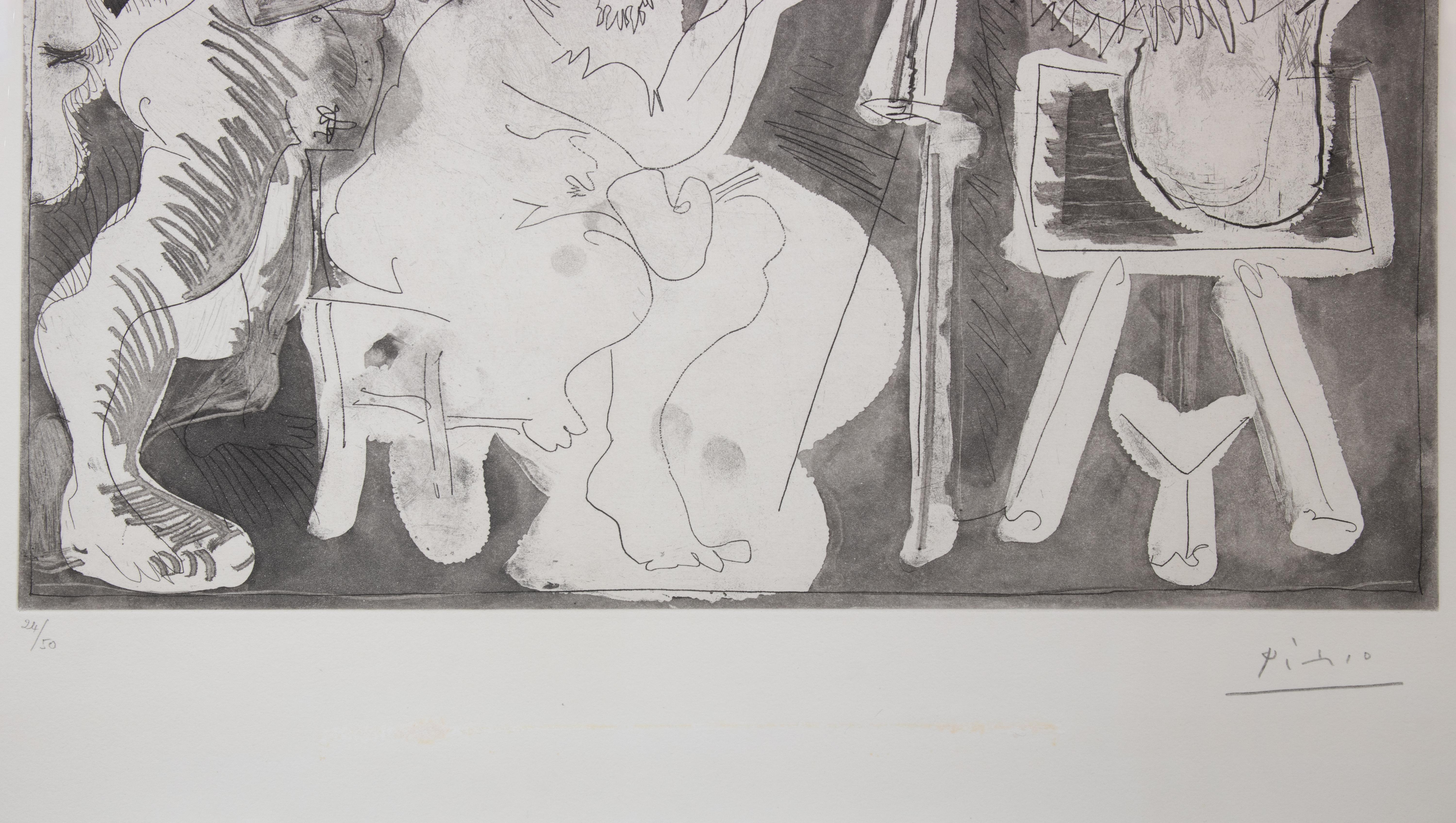 Le Modèle et son Peintre - Etching by Pablo Picasso - 1963 For Sale 2