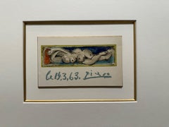 Le Nu- lithograph from Pablo Picasso as invitation card for Les Dames de Mougins
