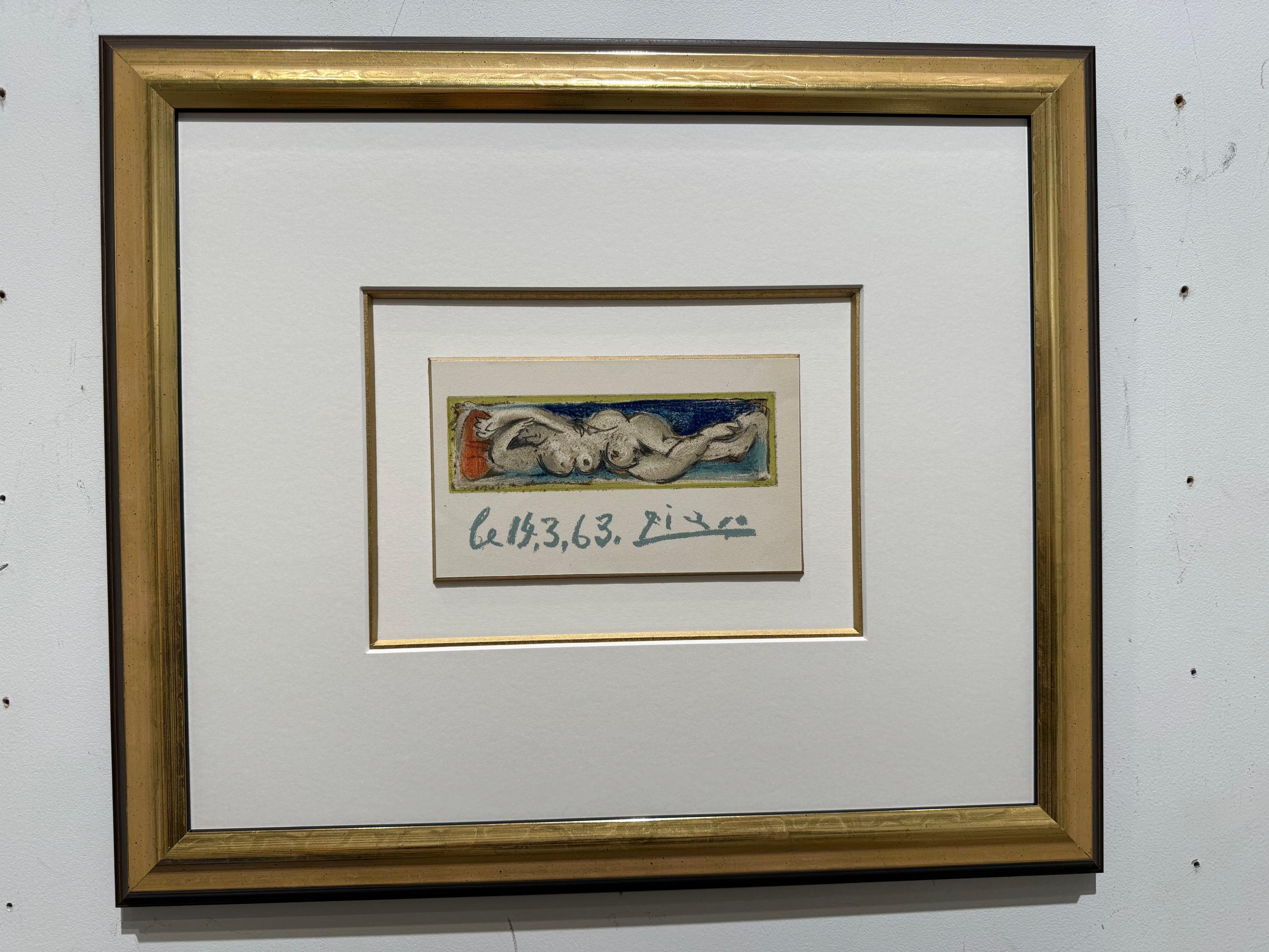 Le Nu- lithograph from Pablo Picasso as invitation card for Les Dames de Mougins 2