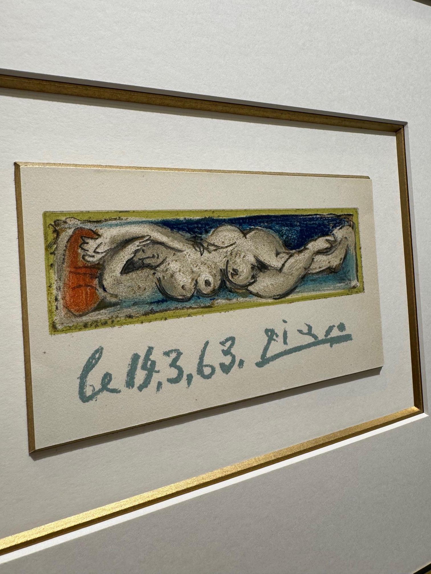 Le Nu- lithograph from Pablo Picasso as invitation card for Les Dames de Mougins 3