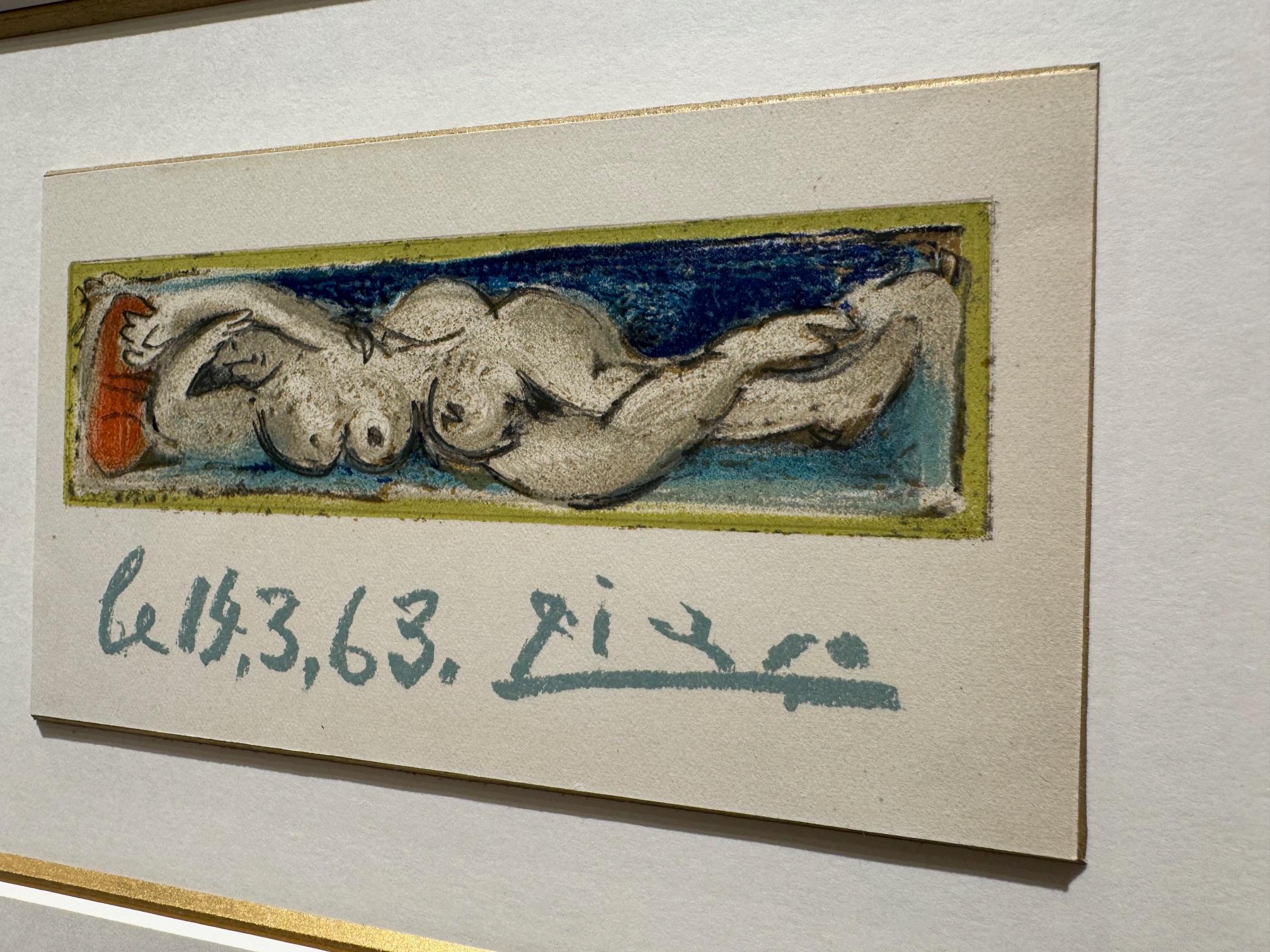 Le Nu- lithograph from Pablo Picasso as invitation card for Les Dames de Mougins 5