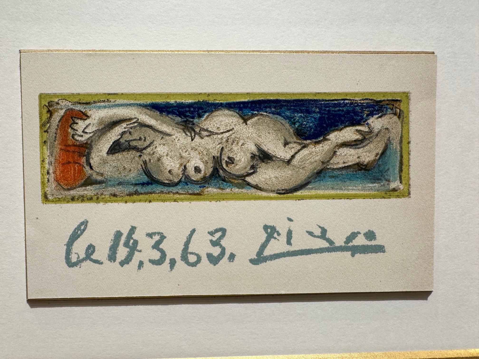 Le Nu- lithograph from Pablo Picasso as invitation card for Les Dames de Mougins 6