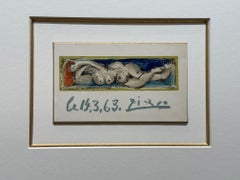 Le Nu- lithograph from Pablo Picasso as invitation card for Les Dames de Mougins