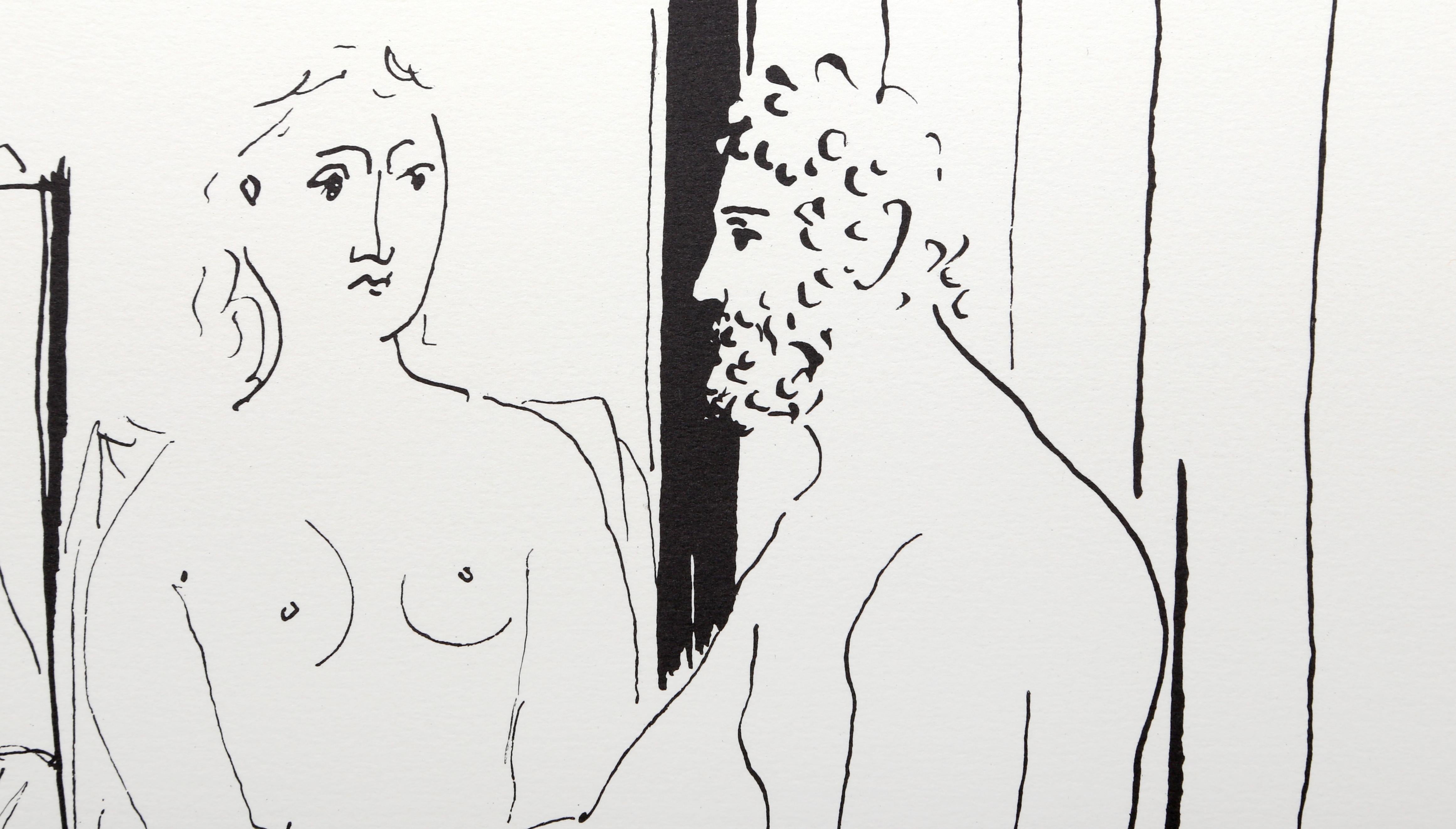 Le peintre et son modele, Cubist Lithograph by Pablo Picasso For Sale 2