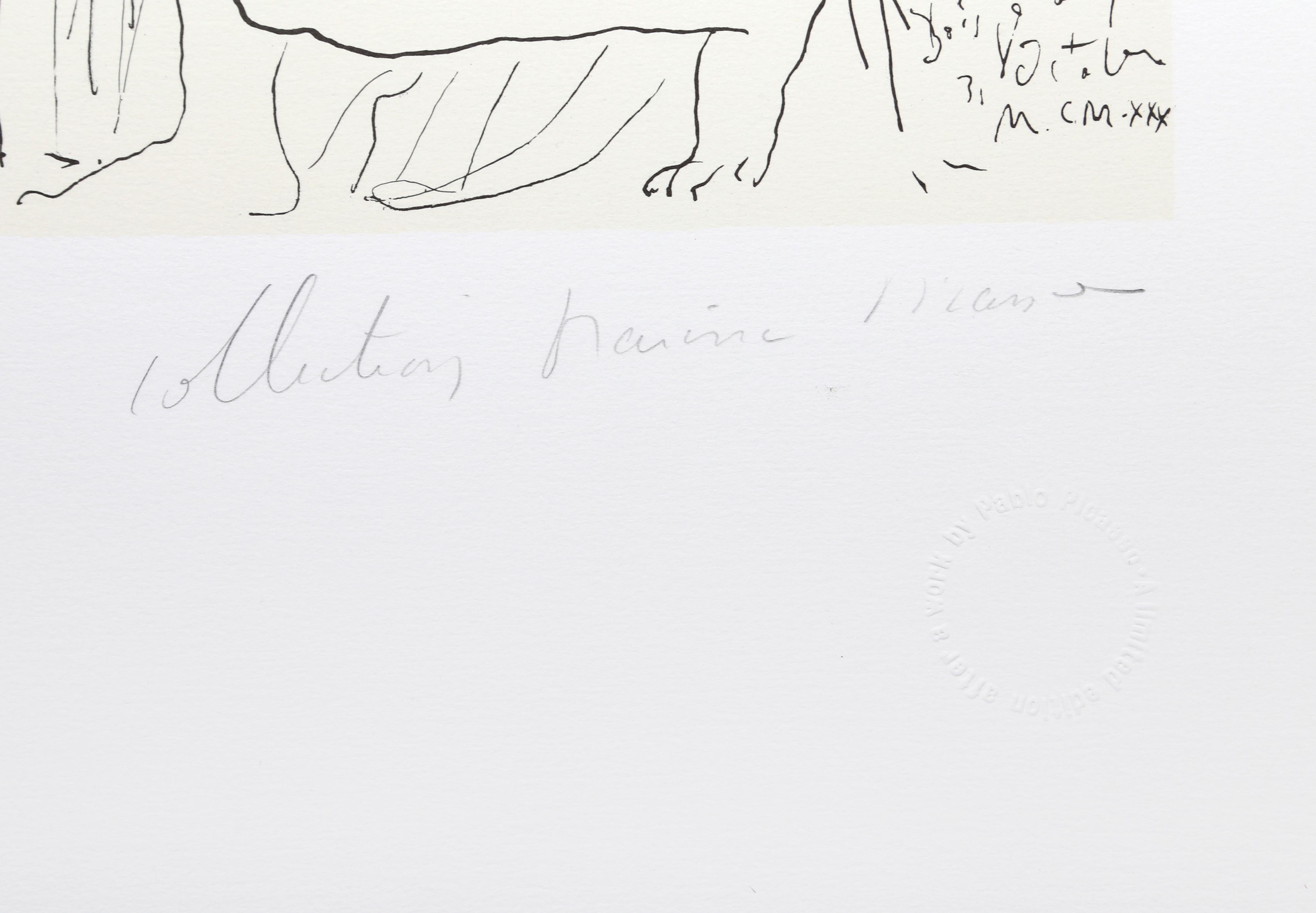 Le peintre et son modele, Cubist Lithograph by Pablo Picasso For Sale 3