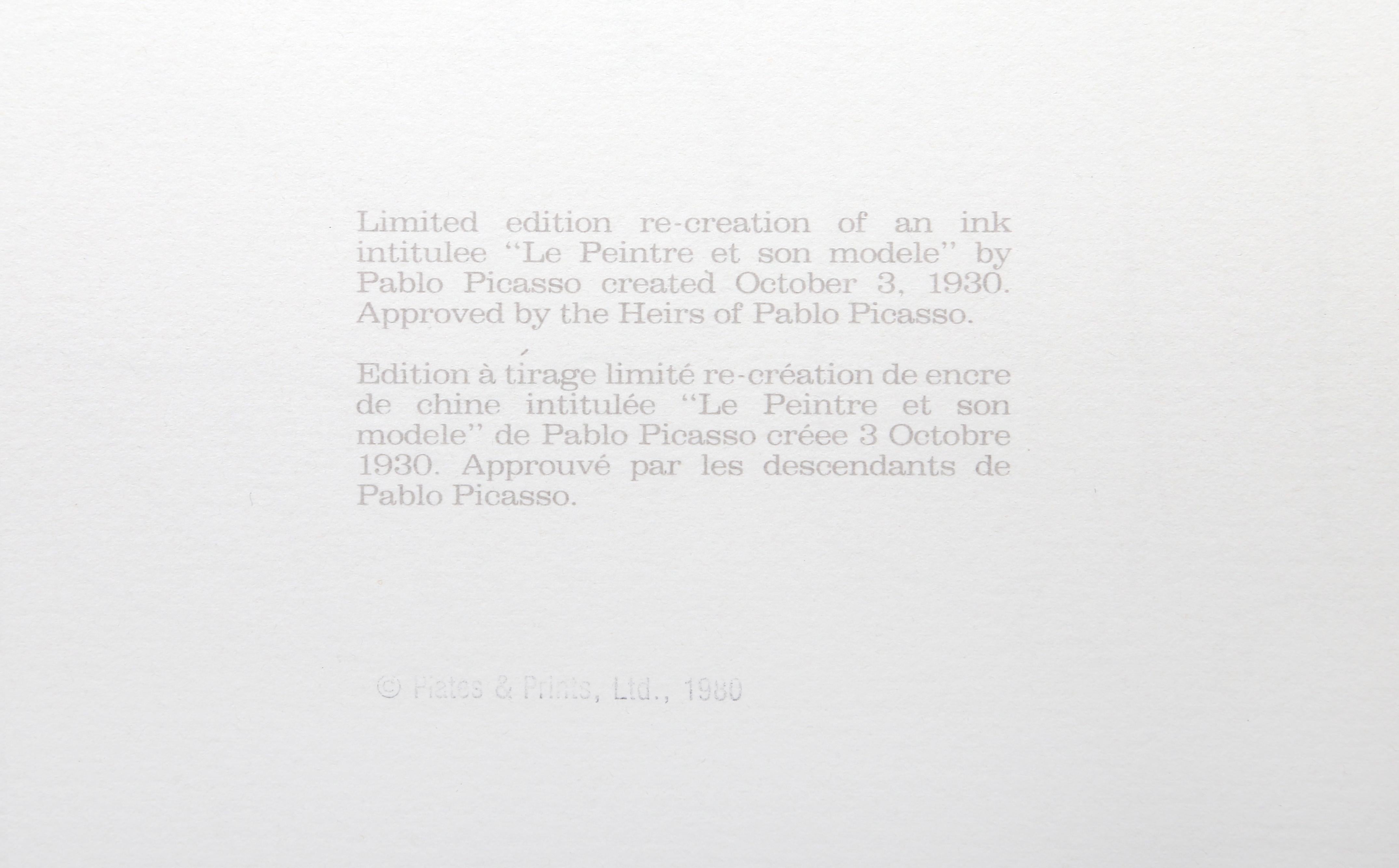 Le peintre et son model, kubistische Lithographie von Pablo Picasso im Angebot 4