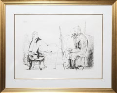 Le Peintre et Sohn Modell, kubistische Lithographie von Pablo Picasso