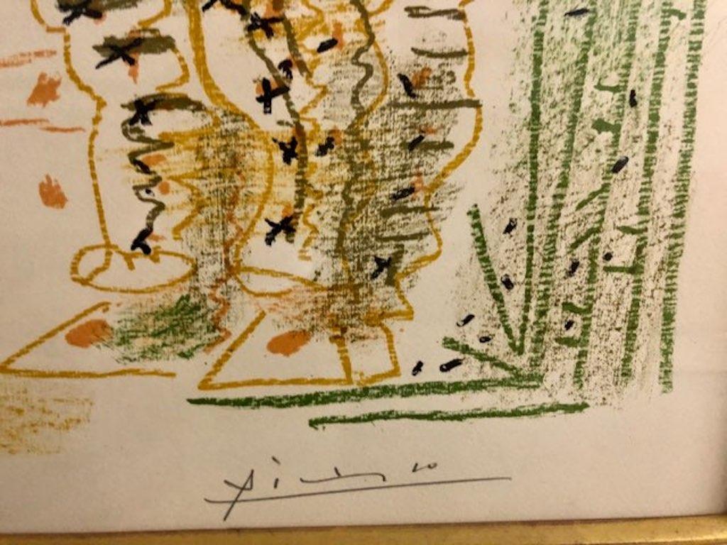 Le Peintre et son Modèle, Pablo Picasso Signed Lithograph in Colors For Sale 2
