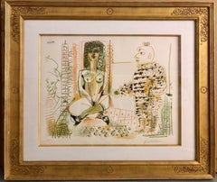 Le Peintre et son Modèle, Pablo Picasso Signed Lithograph in Colors