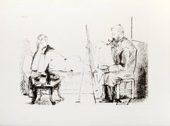 Le peintre et son model, kubistische Lithographie von Pablo Picasso