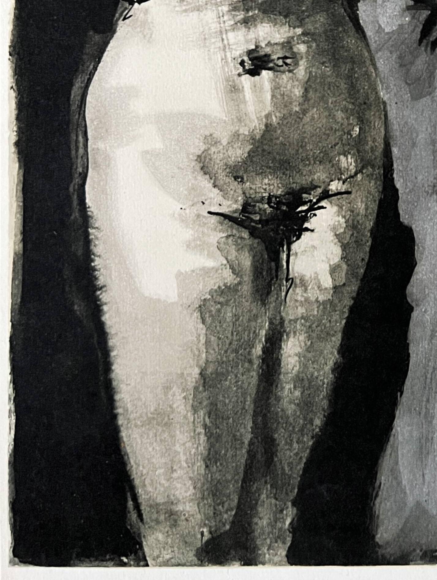Der Pianist und sein Modell II (Schwarz), Figurative Print, von Pablo Picasso