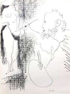 "Le Peintre et son Modèle" - Original Lithographie
