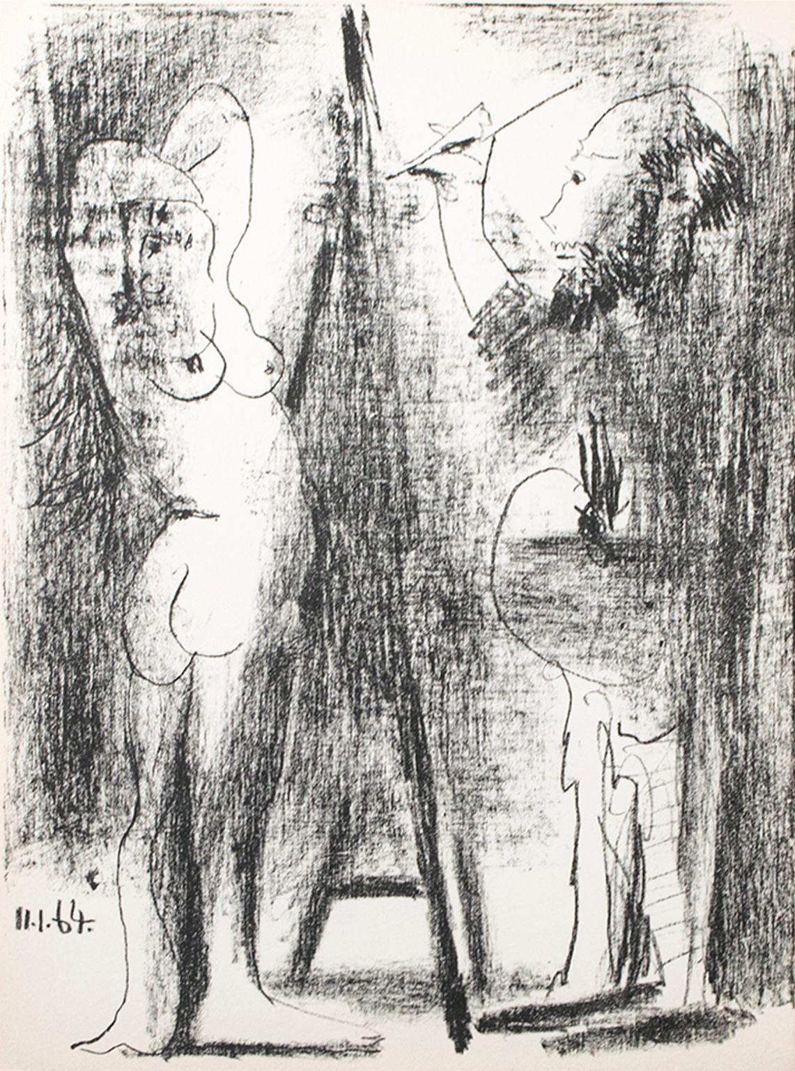 Pablo Picasso Figurative Print - "Le peintre et son modèle (The Painter and his Model)" Original Lithograph