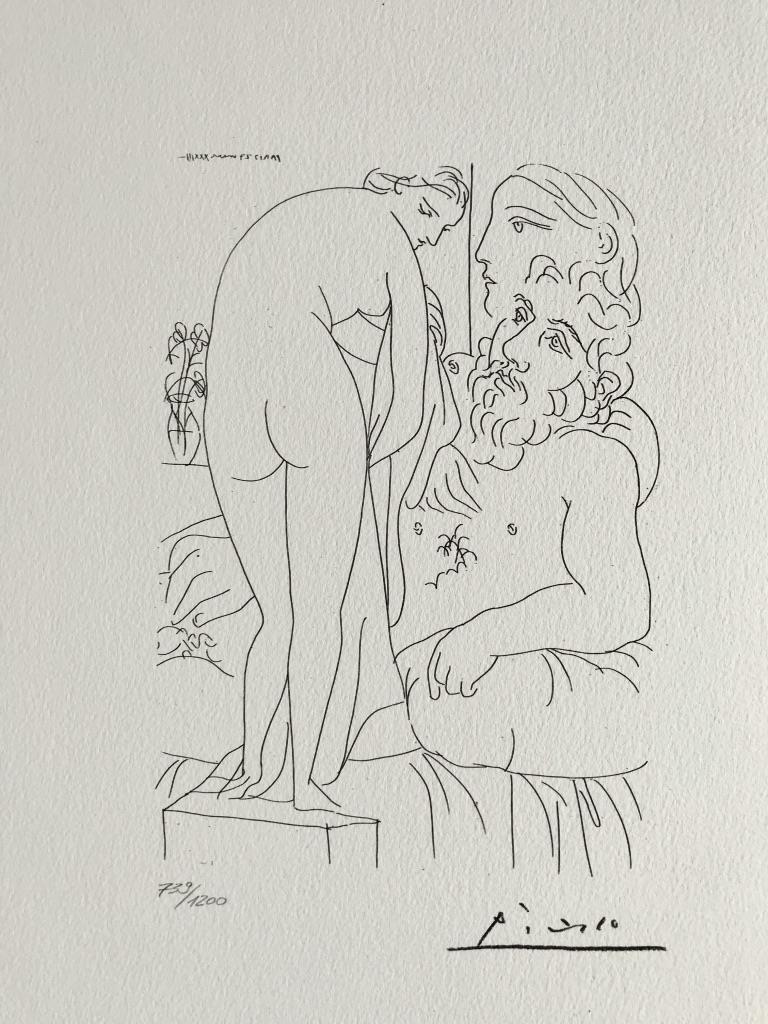  	Le sculpteur et la sculpture de dos (Suite Vollard Planche LI) - Contemporary Print by Pablo Picasso
