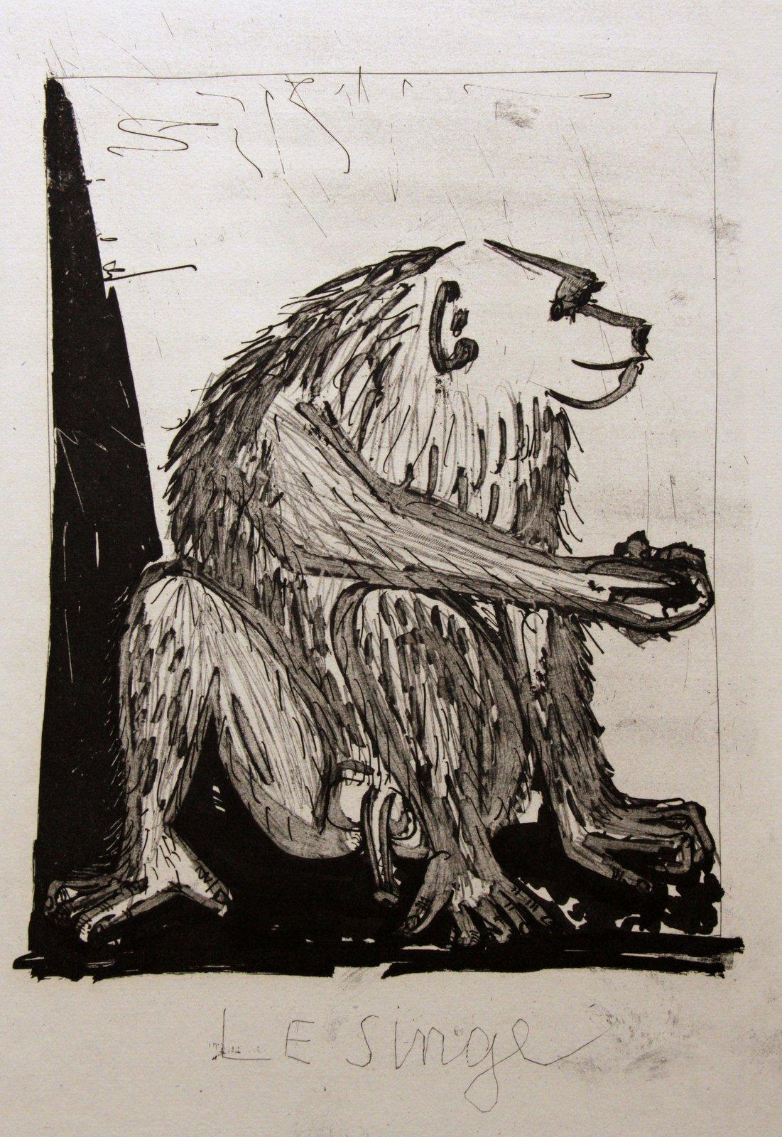 Le Singe - Aguafuerte de Pablo Picasso - Años 40