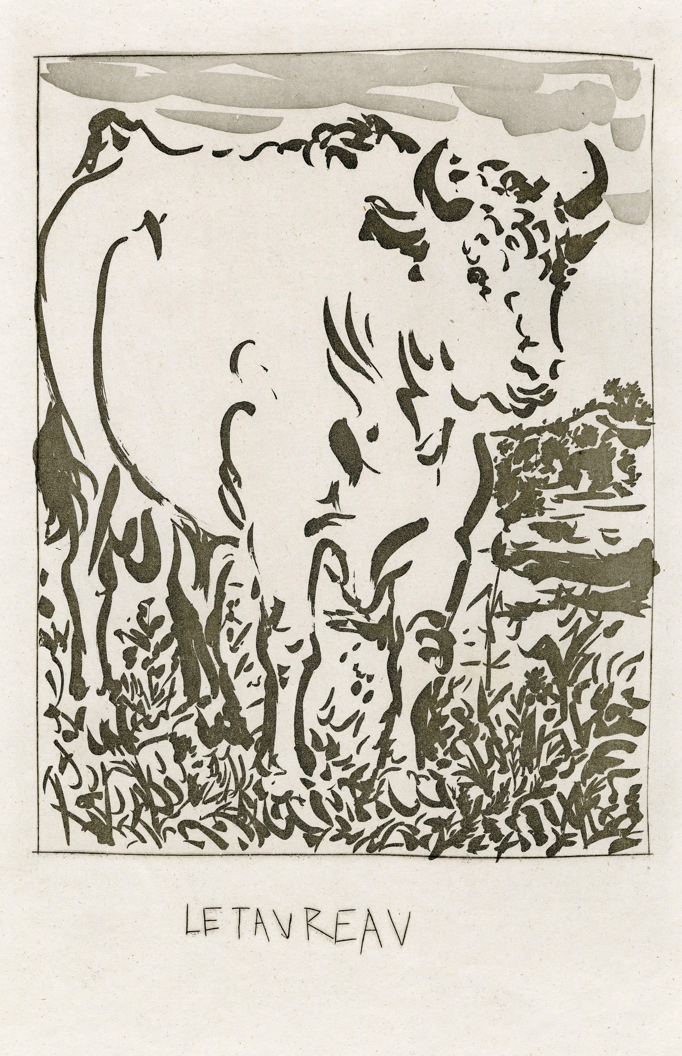 Pablo Picasso Animal Print - Le Taureau (le boeuf)-The Bull