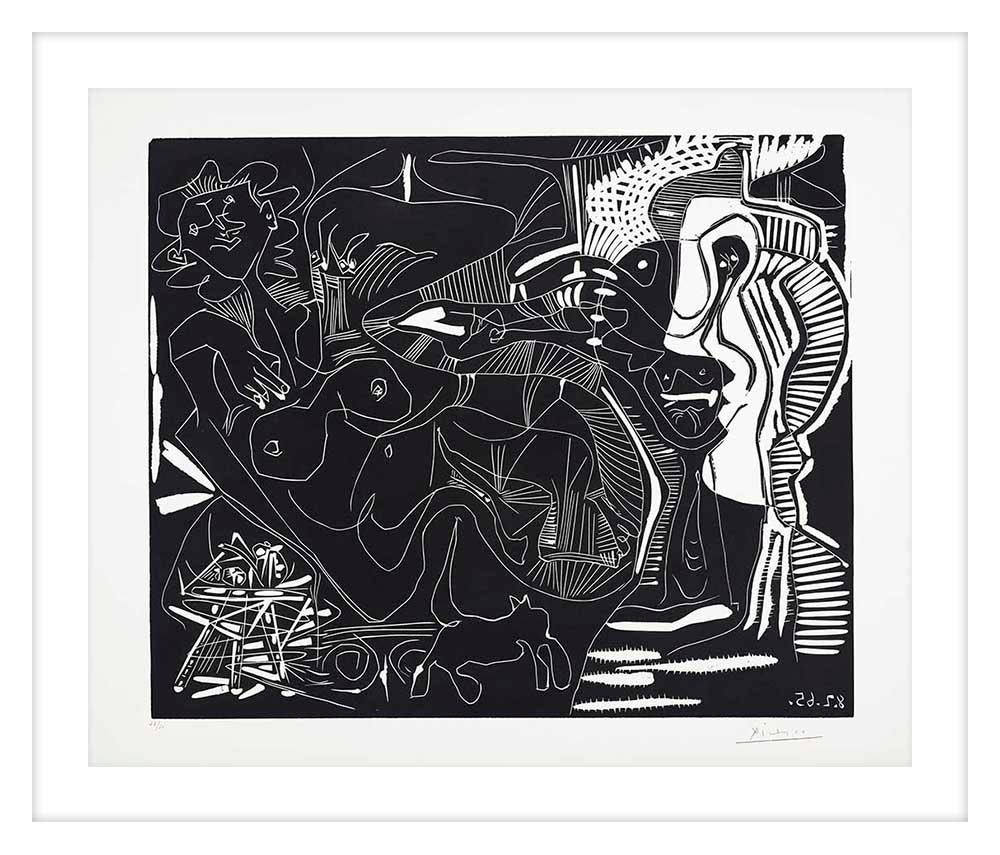 Le Thé: Deux Femmes Nues et un Chat (The Tea: Two Naked Women and a Cat) - Print by Pablo Picasso