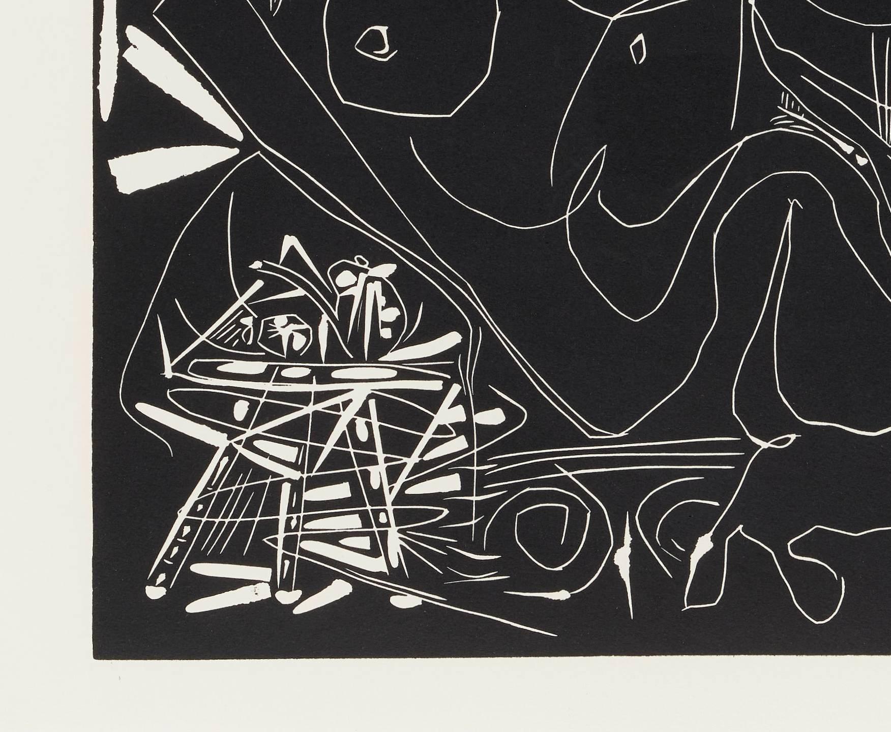 Le Thé: Deux Femmes Nues et une Chat (The Tea: Two Naked Women and a Cat) - Print by Pablo Picasso