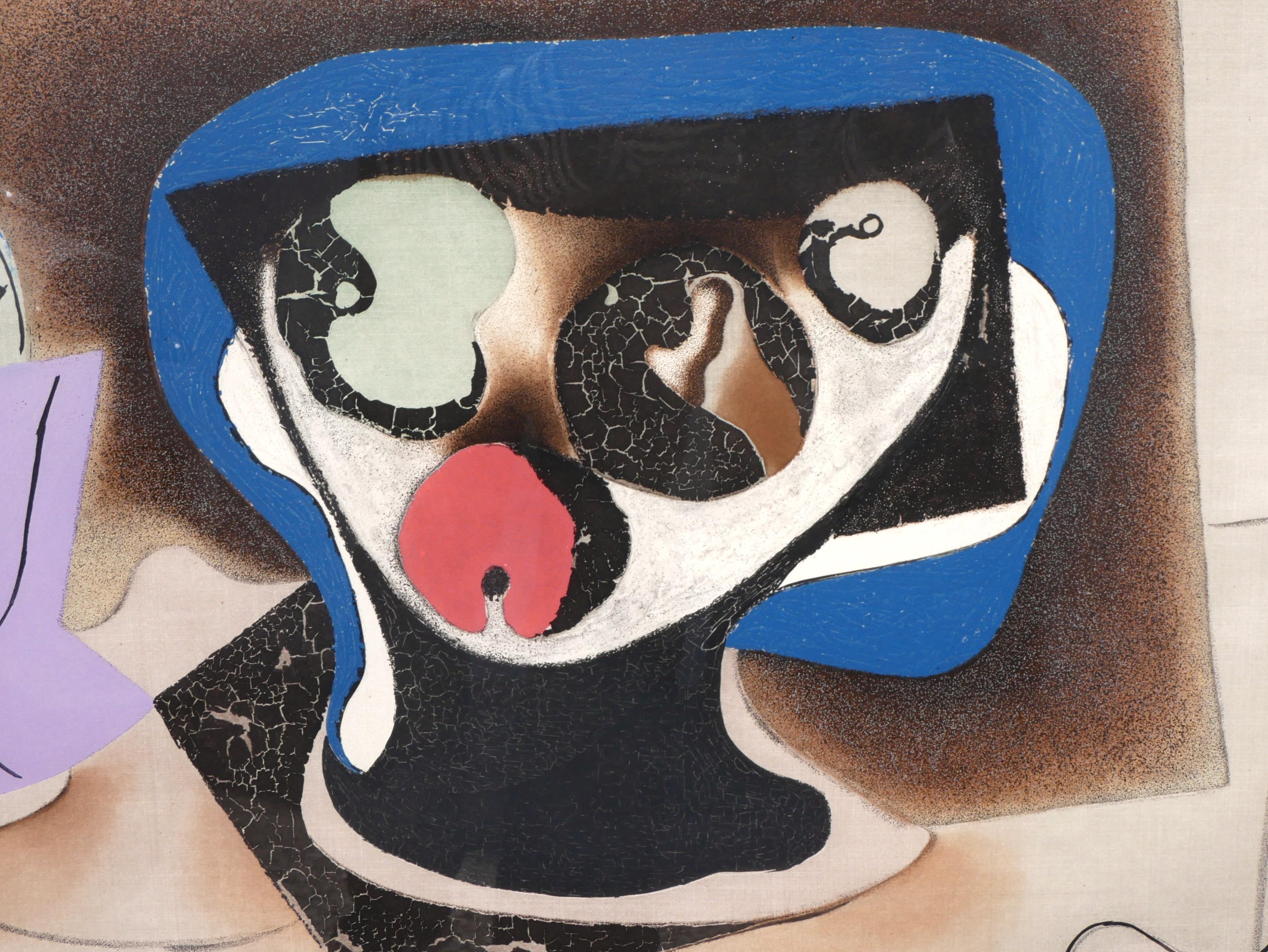 “Le Verre d’Absinthe” Modern Cubist Interior Sill Life Etching & Aquatint 7