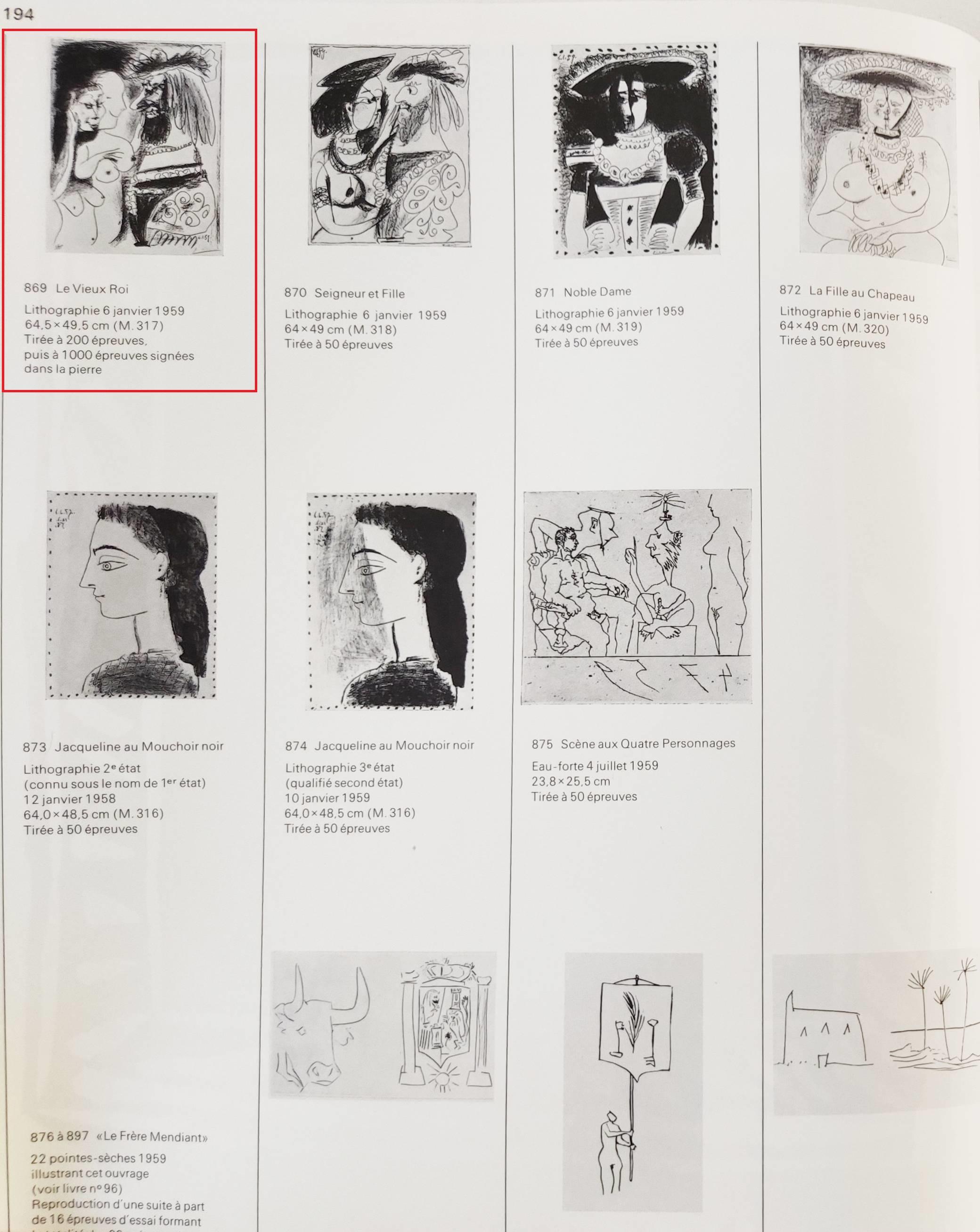 Le vieux Roi - Print by Pablo Picasso