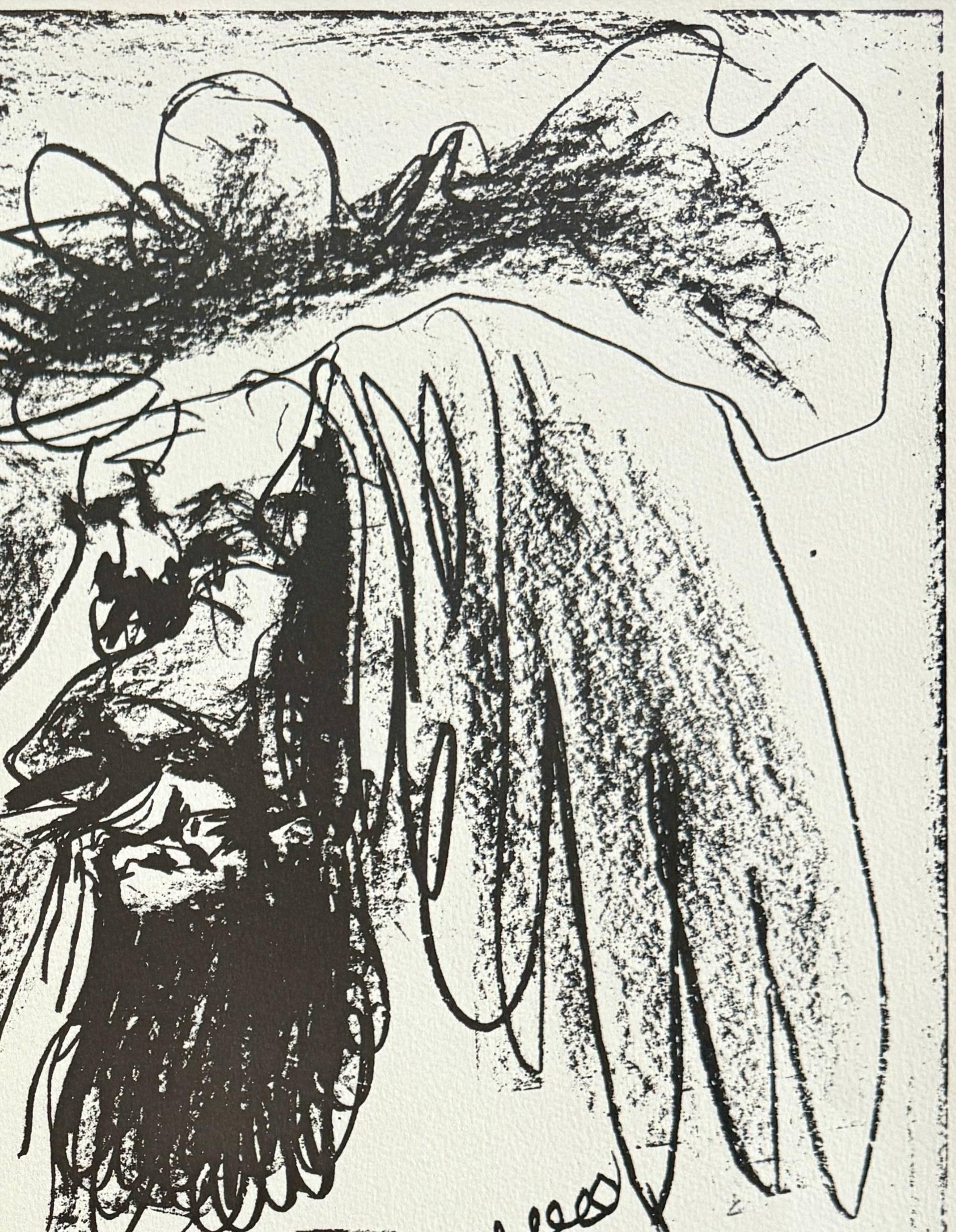 Pablo Picasso (1881–1973) – Le Vieux Roi (Old King)
Technique: Original lithograph
Year: 1959
Dimensions: 64.5 × 49.5 cm (25.4 × 19.5 in)
Edition: From the unsigned edition of 1,000 (there was also a signed and numbered edition of two hundred),