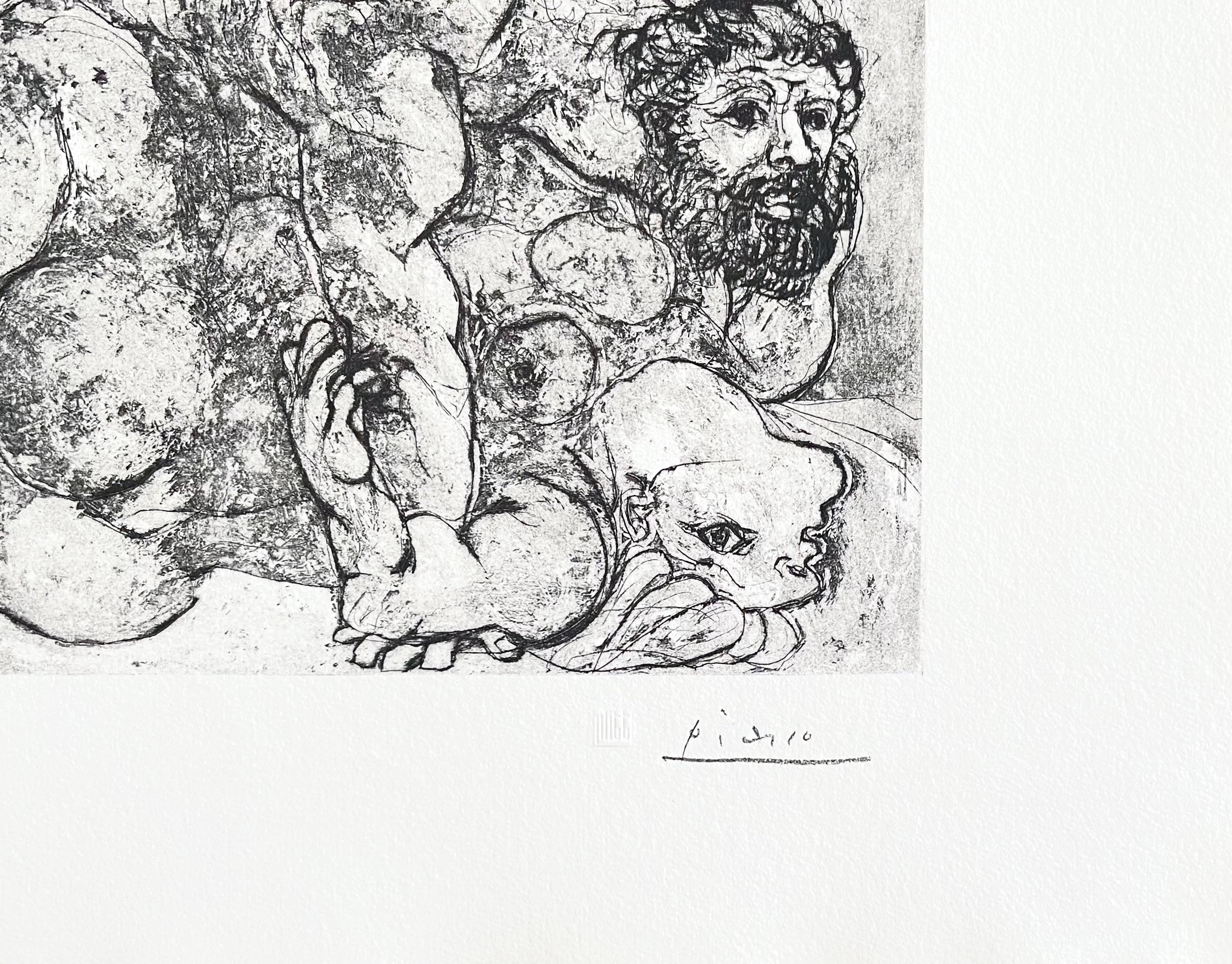 Picasso, Le Viol VII (nach) (Kubismus), Print, von Pablo Picasso