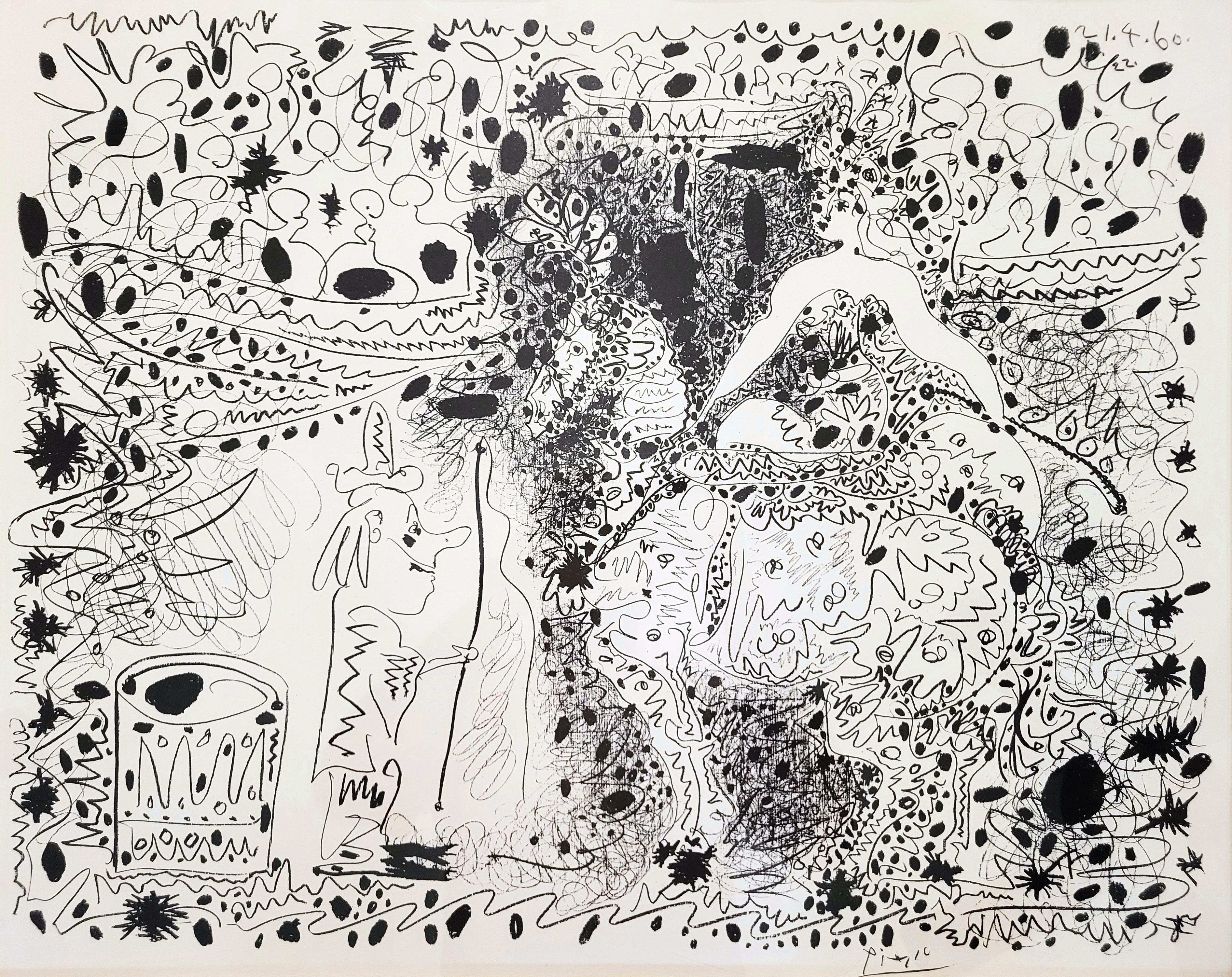 L'Écuyère (The Horsewoman) /// Pablo Picasso Lithograph Circus Modern Abstract