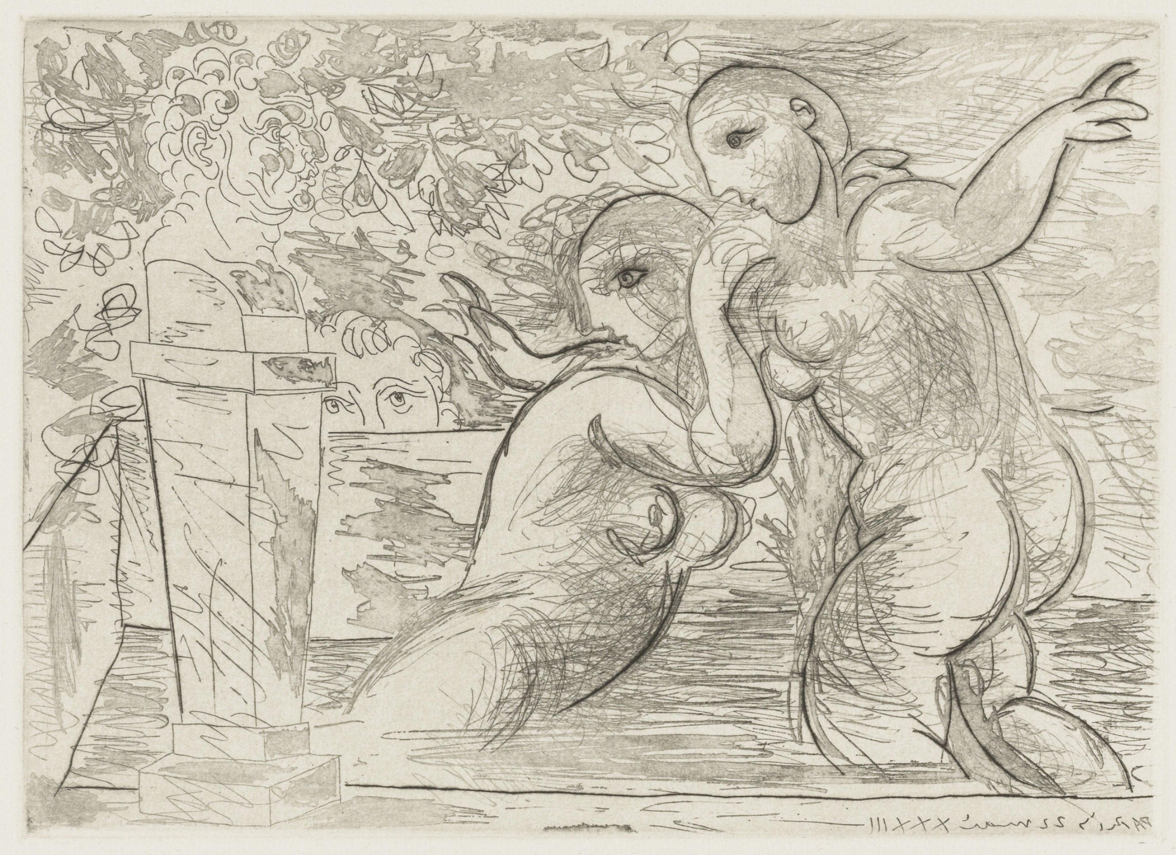 Les Baigneuses Surprises, from La Suite Vollard - Print by Pablo Picasso