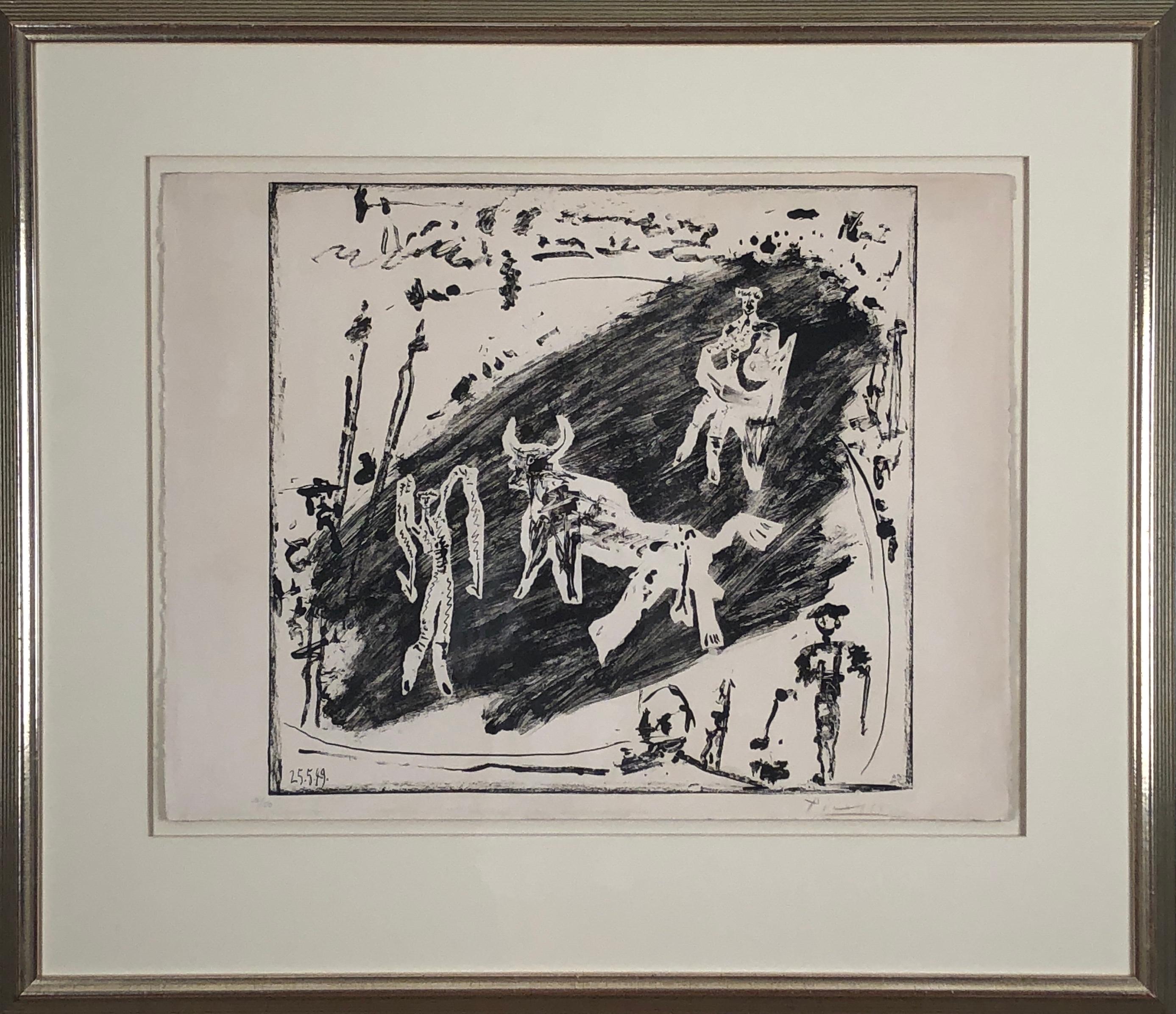 This piece is an original lithograph created by Pablo Picasso in 1949. It is hand signed and numbered from the edition of 50. The frame measures 31 x 36 inches, the sheet measures 28 x 33 inches, the image measures 19 x 25 inches.This piece is