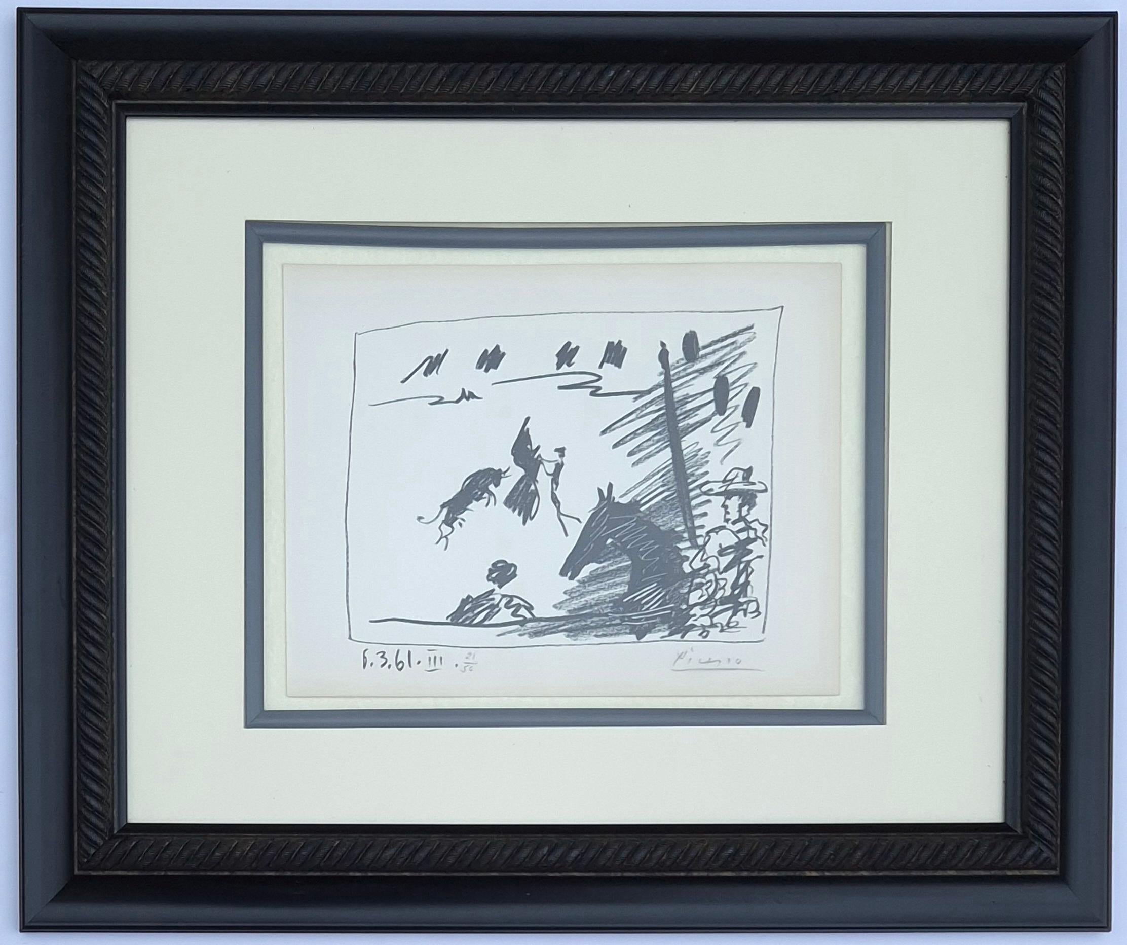 Pablo Picasso Figurative Print - Les Banderilles from A los toros avec Picasso