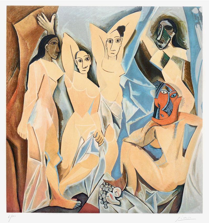 Pablo Picasso Portrait Print - Les Demoiselles d'Avignon (The Young Ladies of Avignon)
