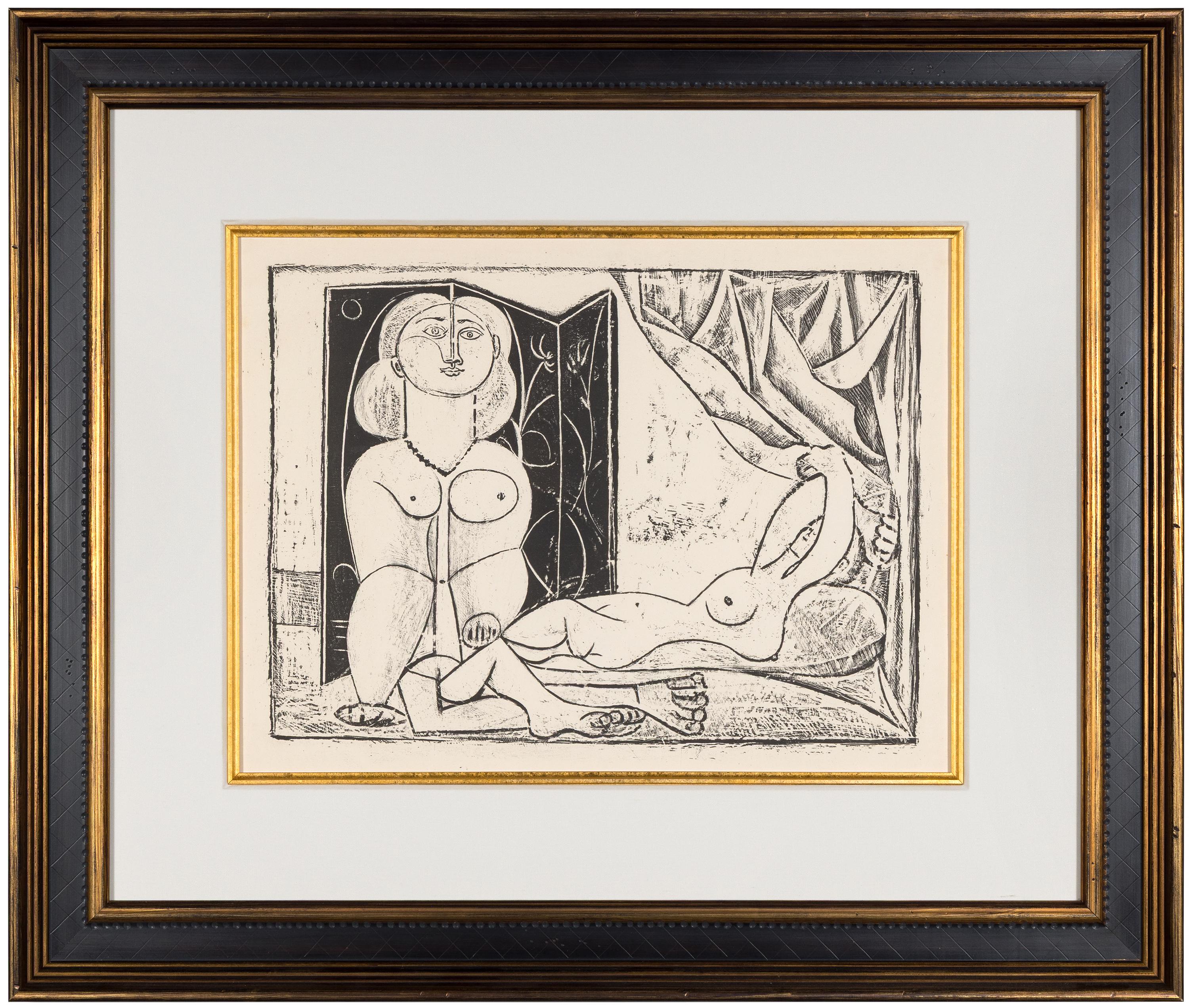 Les deux femmes nues (The Two Naked Women) - Rare Lithograph on Paper, 1946
