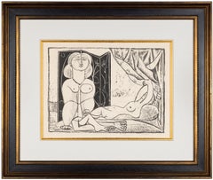 Les deux femmes nues (The Two Naked Women) - Rare Lithograph on Paper, 1946