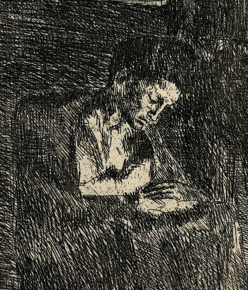 Les Pauvres (Der Poor), aus der berühmten blauen Periode (Französische Schule), Print, von Pablo Picasso