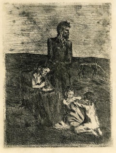 Antique Les Pauvres (The Poor), from the famous Blue Period
