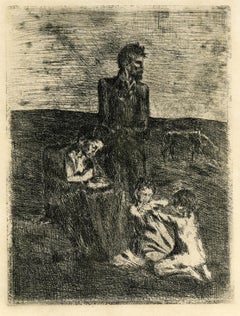 Vintage Les Pauvres (The Poor), from the famous Blue Period