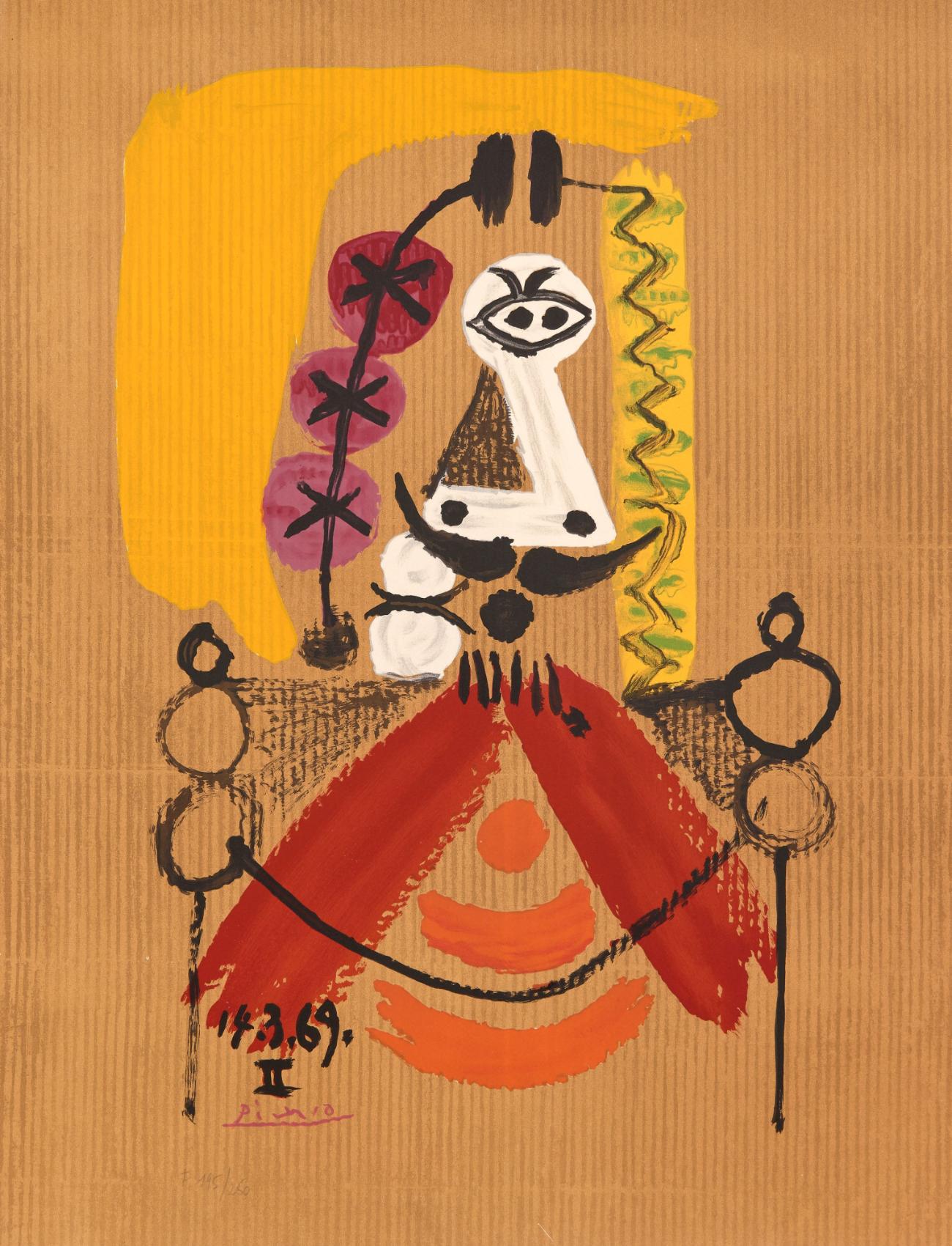 Abstract Print Pablo Picasso - Les portraits imaginaires : une assiette