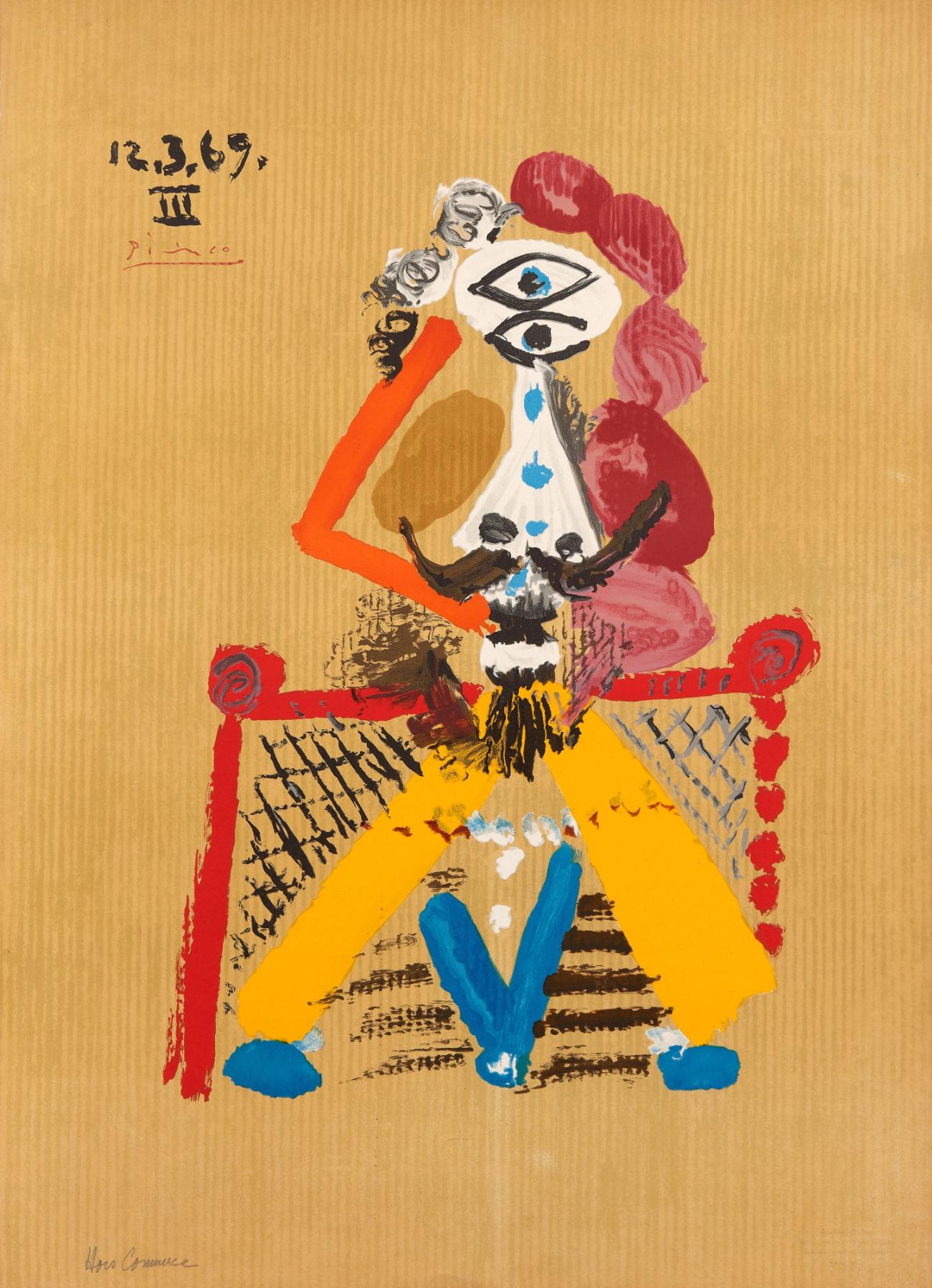 Abstract Print Pablo Picasso - Les portraits imaginaires : une assiette