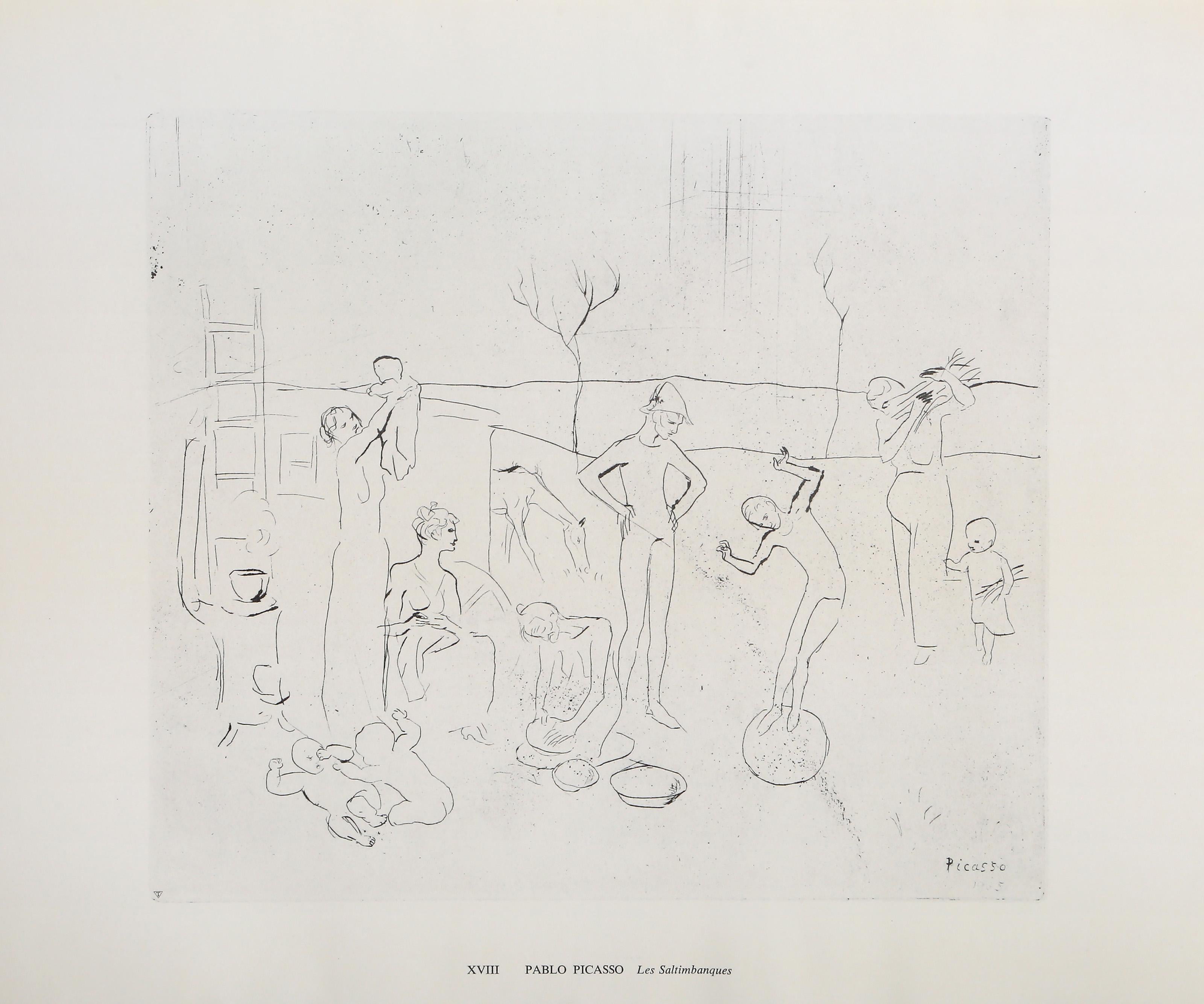 Les Saltinbanques, colotipia moderna (after) Pablo Picasso en venta 3