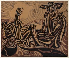 Les Vendangeurs (Las cosechadoras) from suite Pablo Picasso - Linoleum Cuts