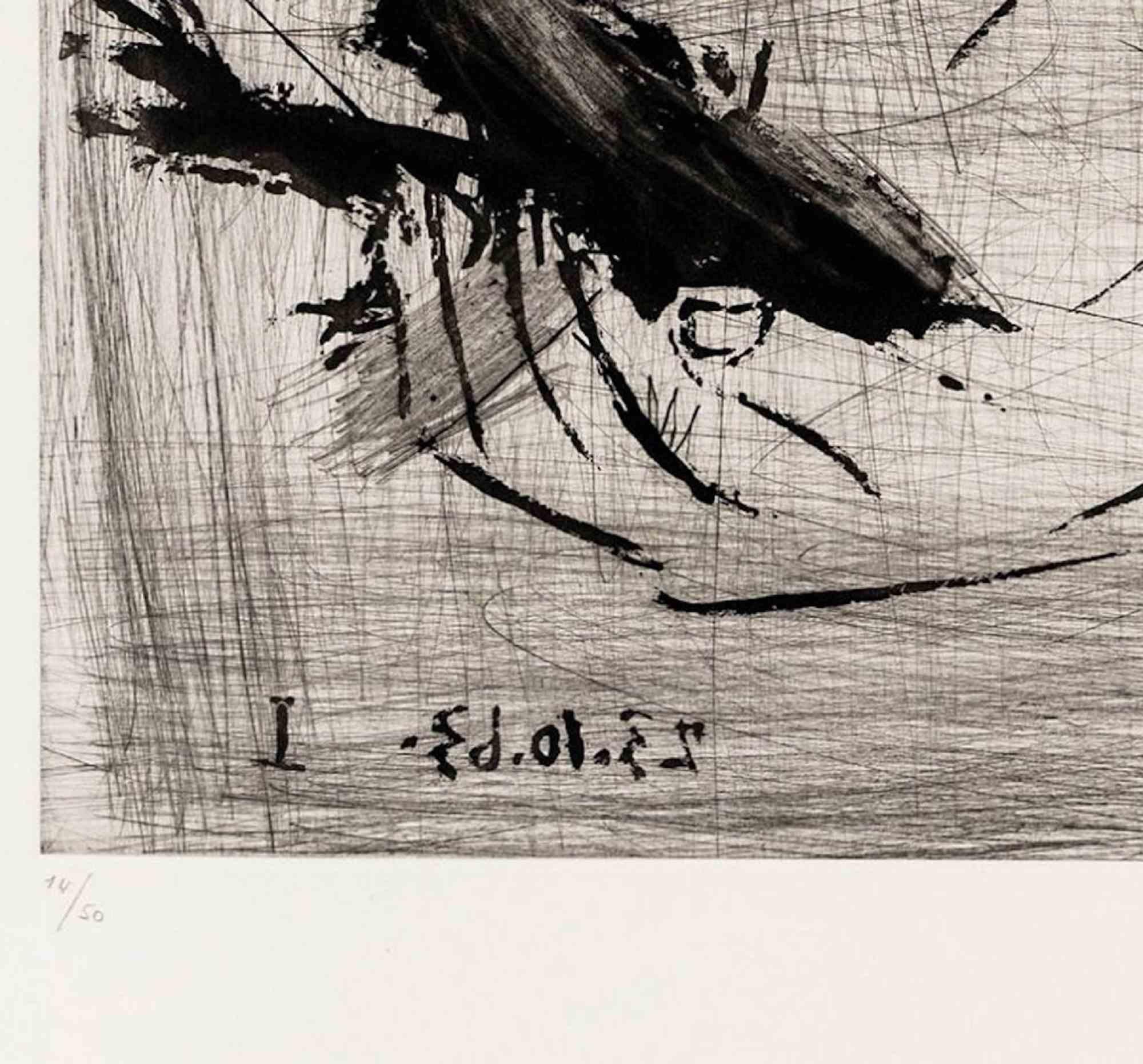 L’Etreinte is an artwork realized by Pablo Picasso in 1963.

Etching and Aquatint on BFK Rives-Velin paper.

Hand Signed lower right.

Numbered on the lower margin. Edition of 14/50.

Reference:Bloch 1115; Baer 1108