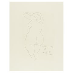 Limited Edition Lithograph Femme vue de Dos from Temoignage by Jean Cocteau