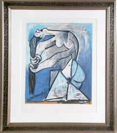 Ne se Tordant les Cheveux, kubistische Lithographie von Pablo Picasso